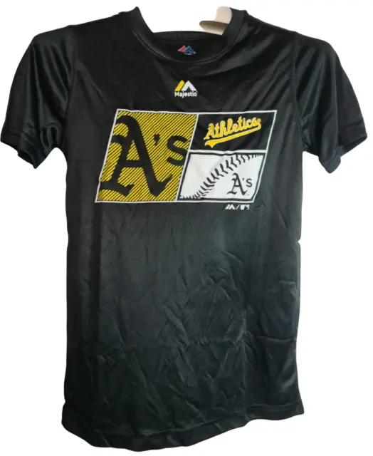 Majestic Youth Oakland Athletics Defensive Play Short-Sleeve T-Shirt SMALL (8)