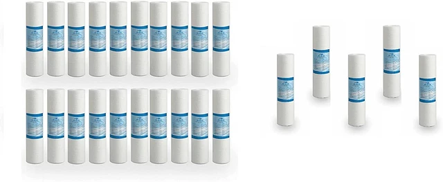 Osmosi Inversa 3 Cartucce Filtro Sedimenti 10 Pollici 5 Micron - Per Depuratori Acqua Filtro Depuratore D'acqua - 6