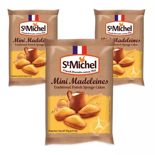 (175g x 3P) St Michel Mini Madeleines (+Tracking) Traditional French Sponge Cake