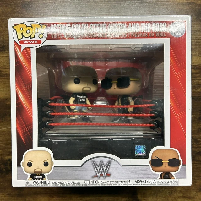 Funko Pop! Moment: WWE - The Rock vs Stone Cold in Wrestling Ring Vinyl Figure