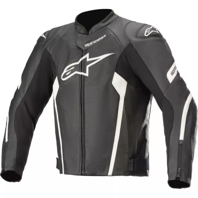 NEW Alpinestars Faster V2 AIR Black/White Leather Motorcycle Jacket