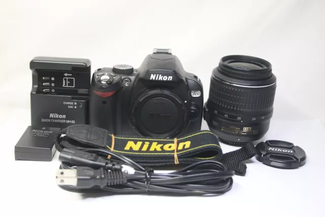 READ! Nikon D60 10.2MP Digital SLR Camera w/ AF-S DX 18-55mm F3.5-5.6 G VR Lens