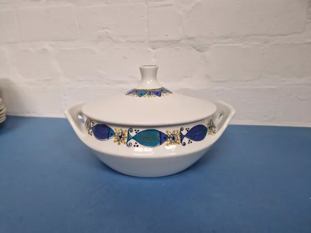 Figgjo Flint Turi Design Clupea Deckel Tureen 1960er ikonisches Design