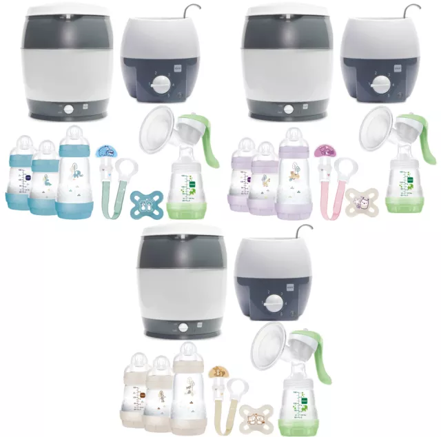 MAM Set 9 - Flaschen Sterilisator Babykoster Milchpumpe  + Geschenk *NEU*