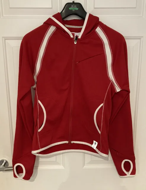 HBC Olympic Official Team Canada Turin Olympics Red Hooded Jacket Size L/G 2006