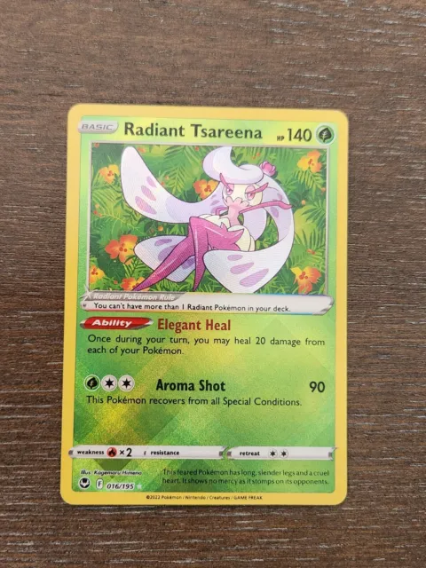 Radiant Tsareena 016/195 SWSH Silver Tempest Holo Rare Pokémon 2022 NM