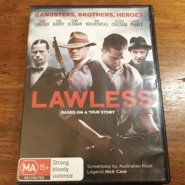 Lawless DVD R4 FREE POST Shia LaBeouf, Tom Hardy Guy Pearce MA15+