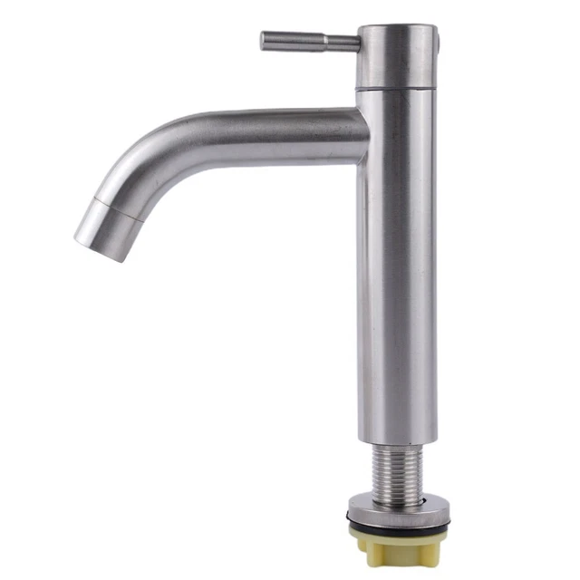 Grifo de encimera de baño de acero inoxidable elegante y práctico
