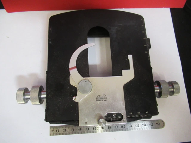 Wild Heerbrugg Swiss M20 Stage Table Micrometer Microscope Part As Pic 8C-Ft-51