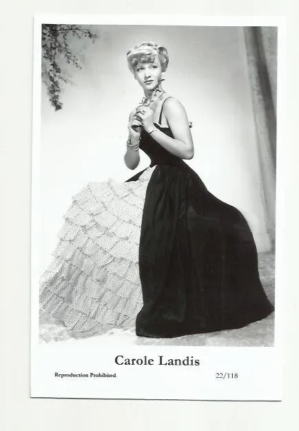 (Bx28) Carole Landis Swiftsure Photo Postcard (22/118) Filmstar Pin Up Glamor