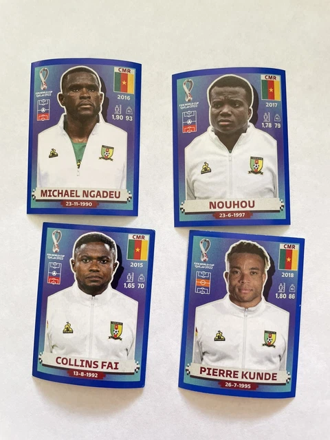 Parallel Panini Sticker PANINI FIFA WORLD Cup Qatar 2022 BLUE Border Parallel Stickers 4 CMR ...