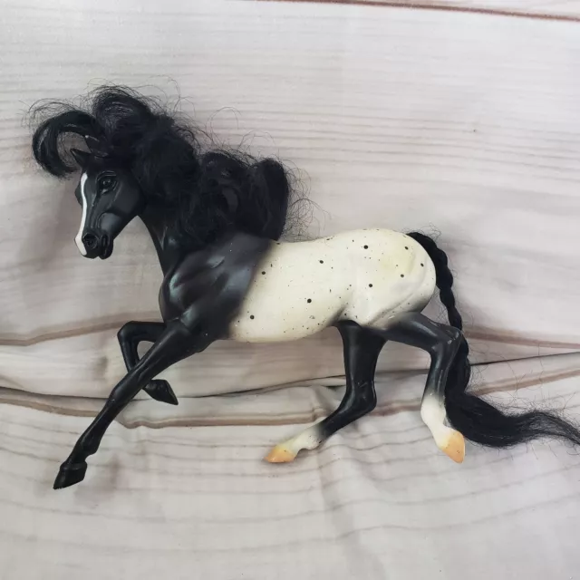 Breyer Grand Champion Appaloosa  Horse Dapple Black White 7 x 7 Inch Faux Hair