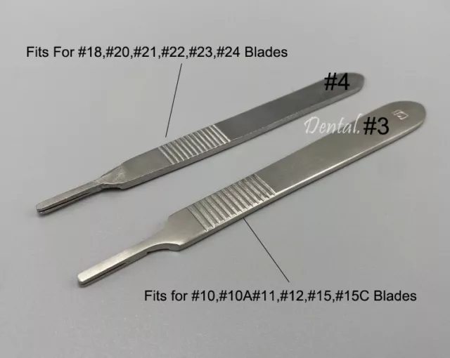 1pc Scalpel Handle No.3 No.4 Surgical Handle Dental Instruments Stainless Steel