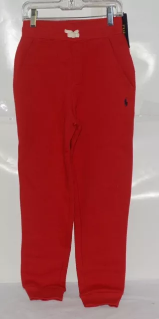 Polo Ralph Lauren Size 8 Small Red Color White Drawstring Joggers