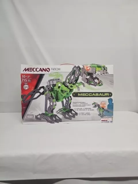 STEM Meccano Tech Maker System Meccasaur Spinmaster Electronic Build 715 pcs NEW