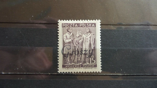 Polen 1949 / Kat. Fischer Nr. 508 mit Aufdruck Groszy