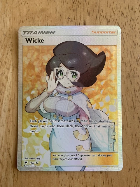 wicke pokemon card price (127/147) [Sun & Moon: Burning Shadows]  TokenMTG You may play only 1 Supporter card during your turn (before your attack). Wicke Pokemon Cards Price Guide