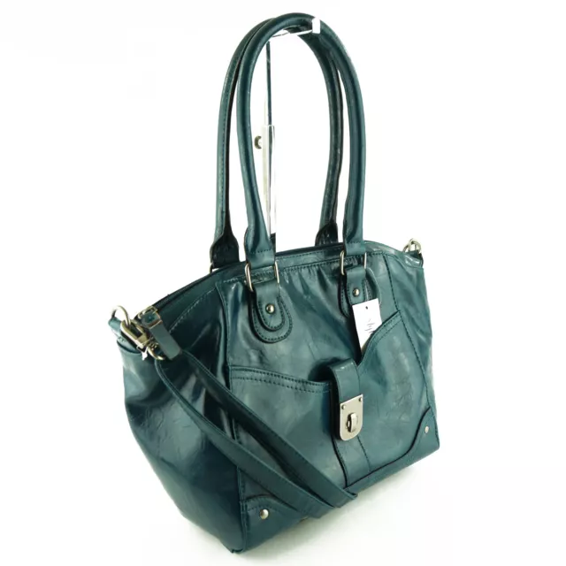 Style & Co. Twistlock Satchel Purse / Handbag $98, Storm 3