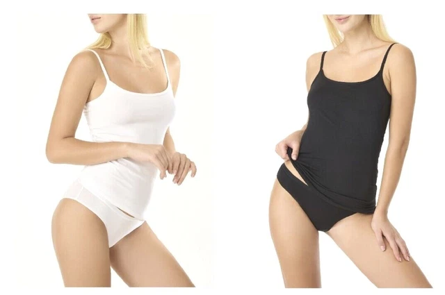 Canottiera In Microfibra - Confezione 3 Pezzi, Spalla Stretta, Morbida E Elasticizzata, Made In Italy - Foto 10