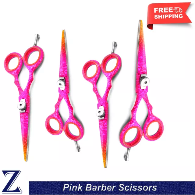 Professional Pink Barber Scissors Hairdressing Hair Cutting Salon Shears NEW