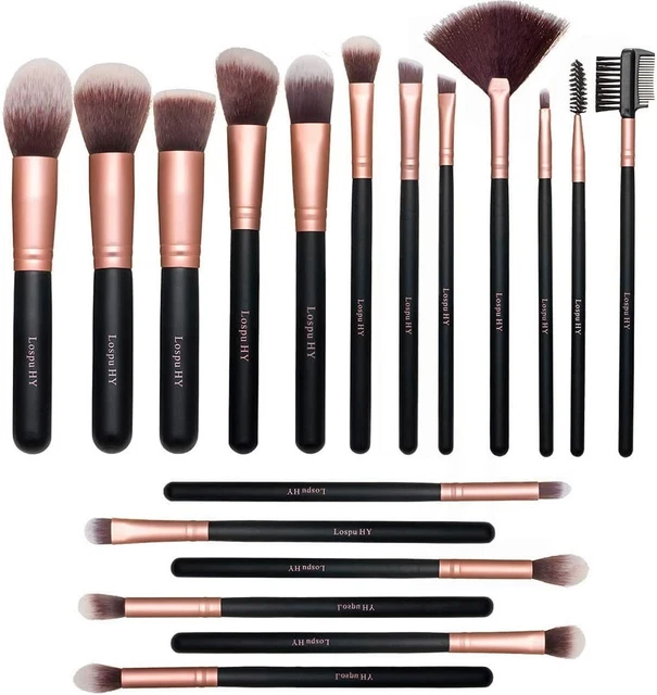 Set Pennelli Professionali per Trucco Viso Kit Pennelli 18 Pezzi per Make Up
