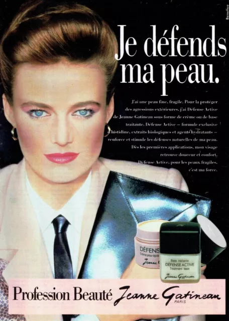 publicité Advertising  1122  1984   produits beauté cosmétiques Jeanne Gatineau