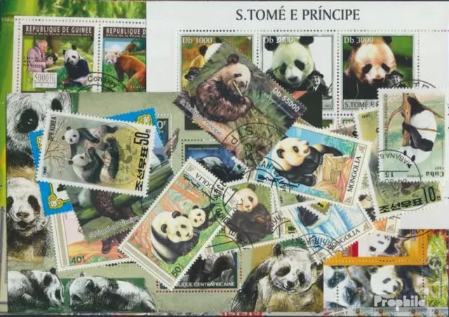Briefmarken Motive Natur 50 verschiedene Panda Marken