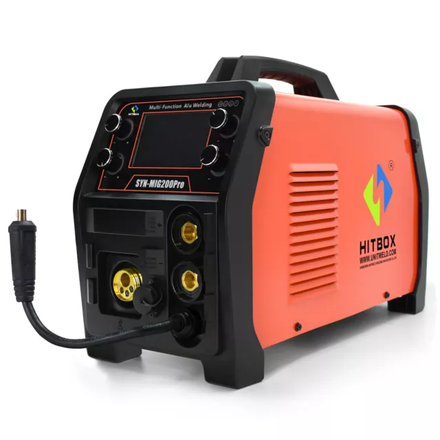 HITBOX 200A 220V Weld Aluminum MIG Welding Machine MIG TIG MMA Stick Gas/Gasless 3