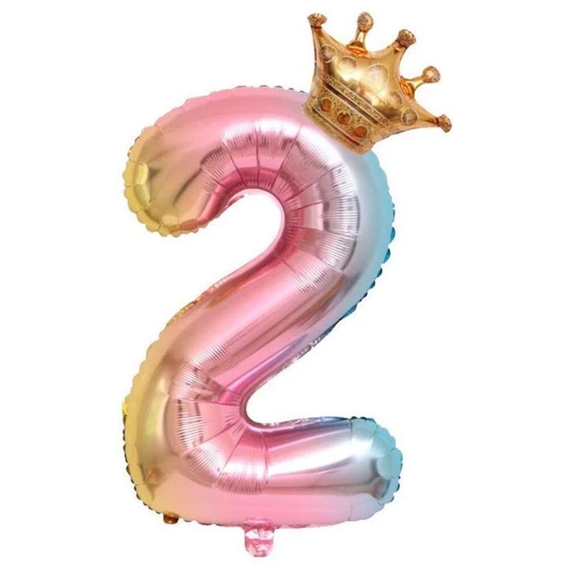 Globos digitales de papel de corona de 32 pulgadas globos digitales color degradado nuevos
