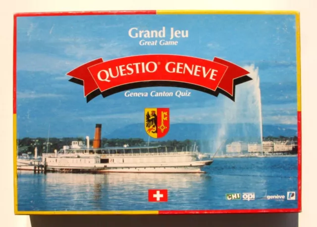 Jeu de Société vintage QUESTIO GENEVE - Geneva Canton Quiz  - Jeu de Quiz