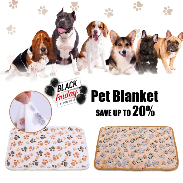 Small Dog Bed Mat Self Warming Soft Flannel Pad Blanket Cat Bed Cushion Washable