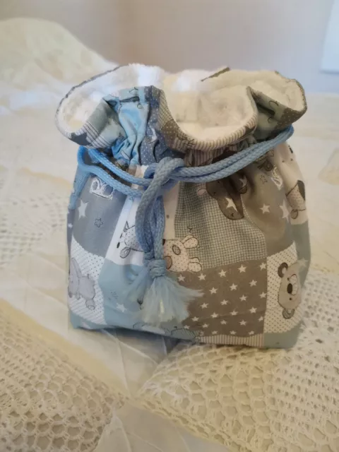 Sac à doudou, Sac à têtine, Sac maternelle, Sac pochon enfant, Sac crèche bébé,