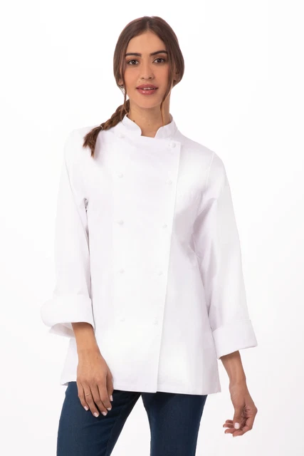 Chef Works Unisex Elyse Premium Cotton Chef Coat (ECLA)