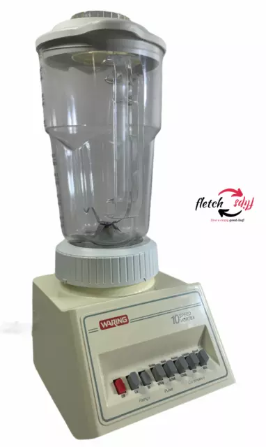 Vintage WARING Vortex 7 Speed White & Clear Plastic Lightweight Blender
