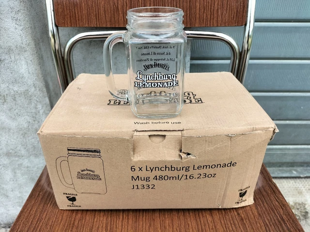 Set 6 Bicchieri Di Vetro Tazza Mug Jack Daniel's Lynchburg Lemonade Nuovi