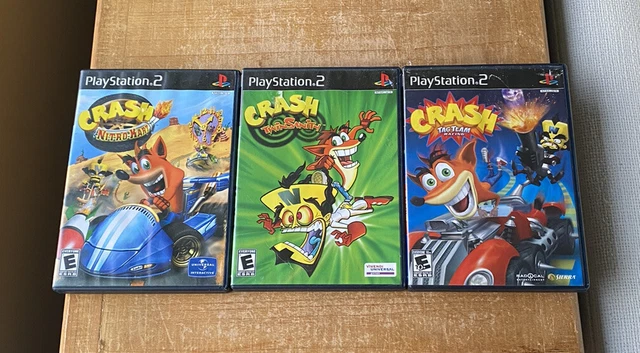 PS2 GAME LOT Crash Bandicoot Twinsanity + Nitro Kart + Tag Team