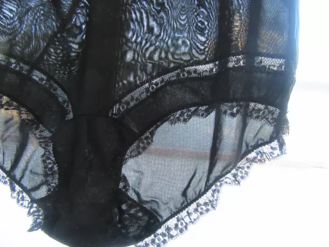 Vintage Granny Sheer Lace Mushroom Gusset Nylon 50s Sissy Panties Sz Large 6999 Picclick 