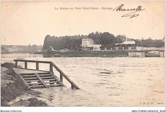 ABNP11-94-1000 - la marne au parc SAINT-MAUR - barrage