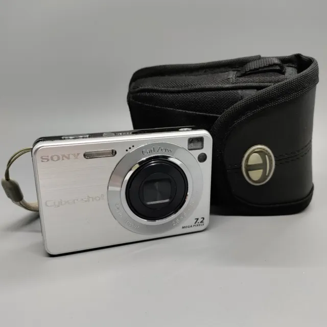 Sony Cybershot DSC-W110 7,2 megapixel fotocamera digitale compatta argento testato problema schermo