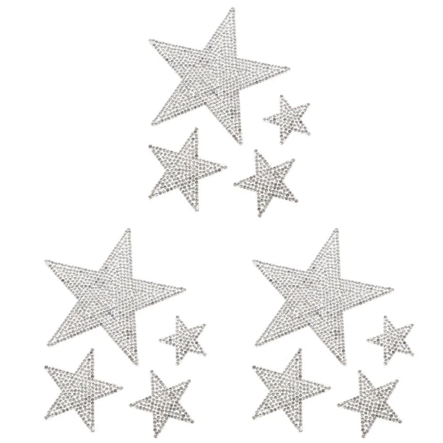 3 Sets Strass-Stern-Aufkleber Diamant Auto Dekoration Fräulein Stoßstange
