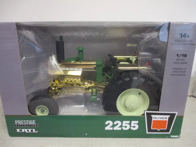 Custom Gold Oliver Model 2255 Toy Tractor, 1/16 Scale
