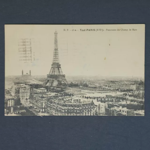 CPA Carte Postale Ancienne Tout Paris- Panorama Du Champ De Mars Datée 1926