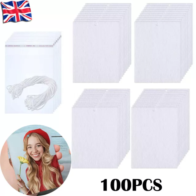 100Pcs Car Scented Sheets Blanks Double-sided Sublimation Air Freshener Sheets