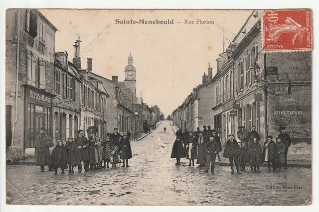 SAINTE MENEHOULD - Marne - CPA 51 - la rue de Florion 2 - Revue de Marne Animée