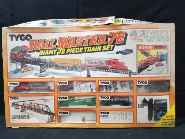 HO Scale Vintage TYCO- RAIL MASTER 72 Train Set Incomplete & UNTESTED