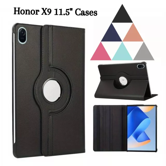 For Honor Pad X9 11,5" (2023) PU Leder Smart 360 drehbarer Ständer Abdeckung Etui