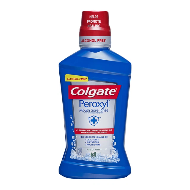 COLGATE PEROXYL MOUTH Sore Rinse, 1.5 Hydrogen Peroxide, Mild Mint