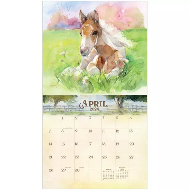 Legacy 2024 Calendar For The Love of Horses Calender Fits Wall Frame 3