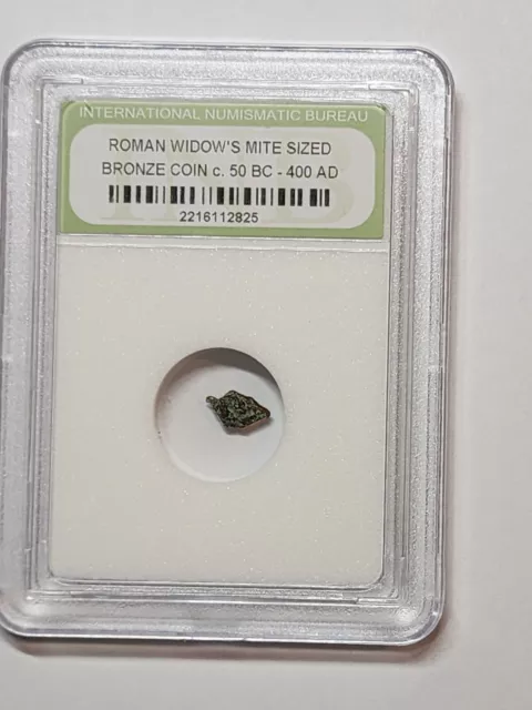 Roman Widow's Mite Sized Bronze Coin 50 BC - 400AD INB Certified