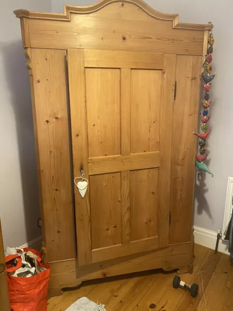 Antique Pine Swedish Knock Down Wardrobe Circa 1890s